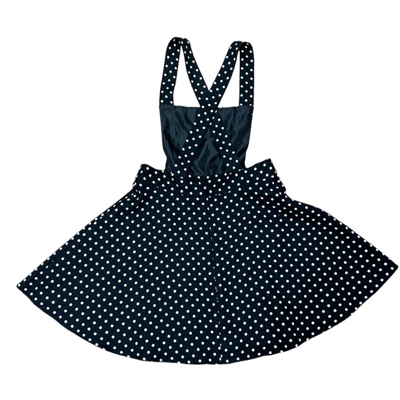 Forever 21 black and white polka dots overall dress. Sz. S - Picture 3 of 4